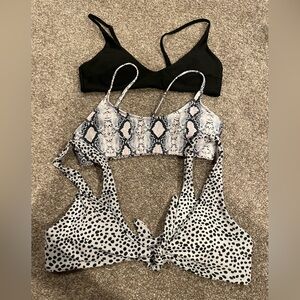 3 bathing suit tops